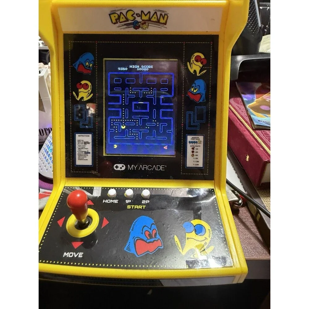My Arcade Pac-Man Micro Player Mini Retro Arcade Game Tested Working Yellow
